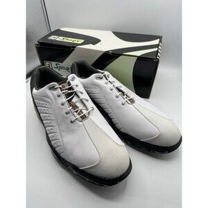 FootJoy FJ Sport Golf Shoes Mens 14 White Black Soft Spike Waterproof 53213 NIB